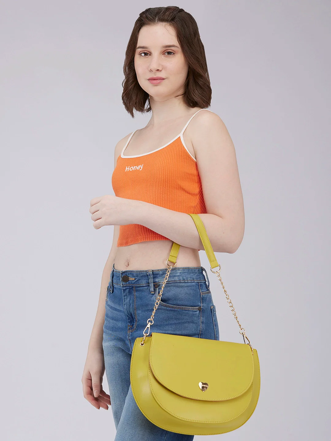 Caprese Ava Large Lime Crossbody Bag - Image 12