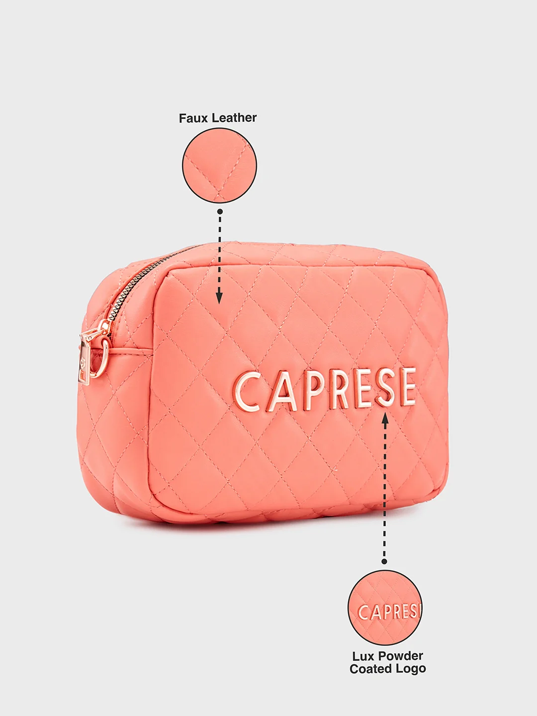 Caprese Ava Small Coral Sling Bag - Image 10