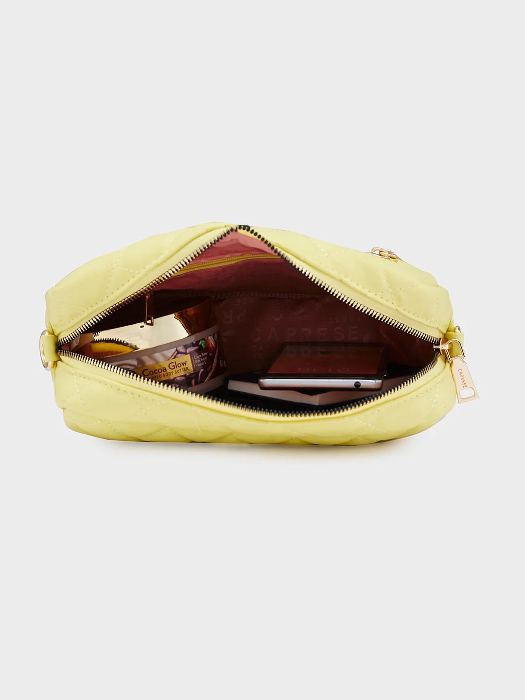 Caprese Ava Small Lemon Yellow Sling Bag - Image 9