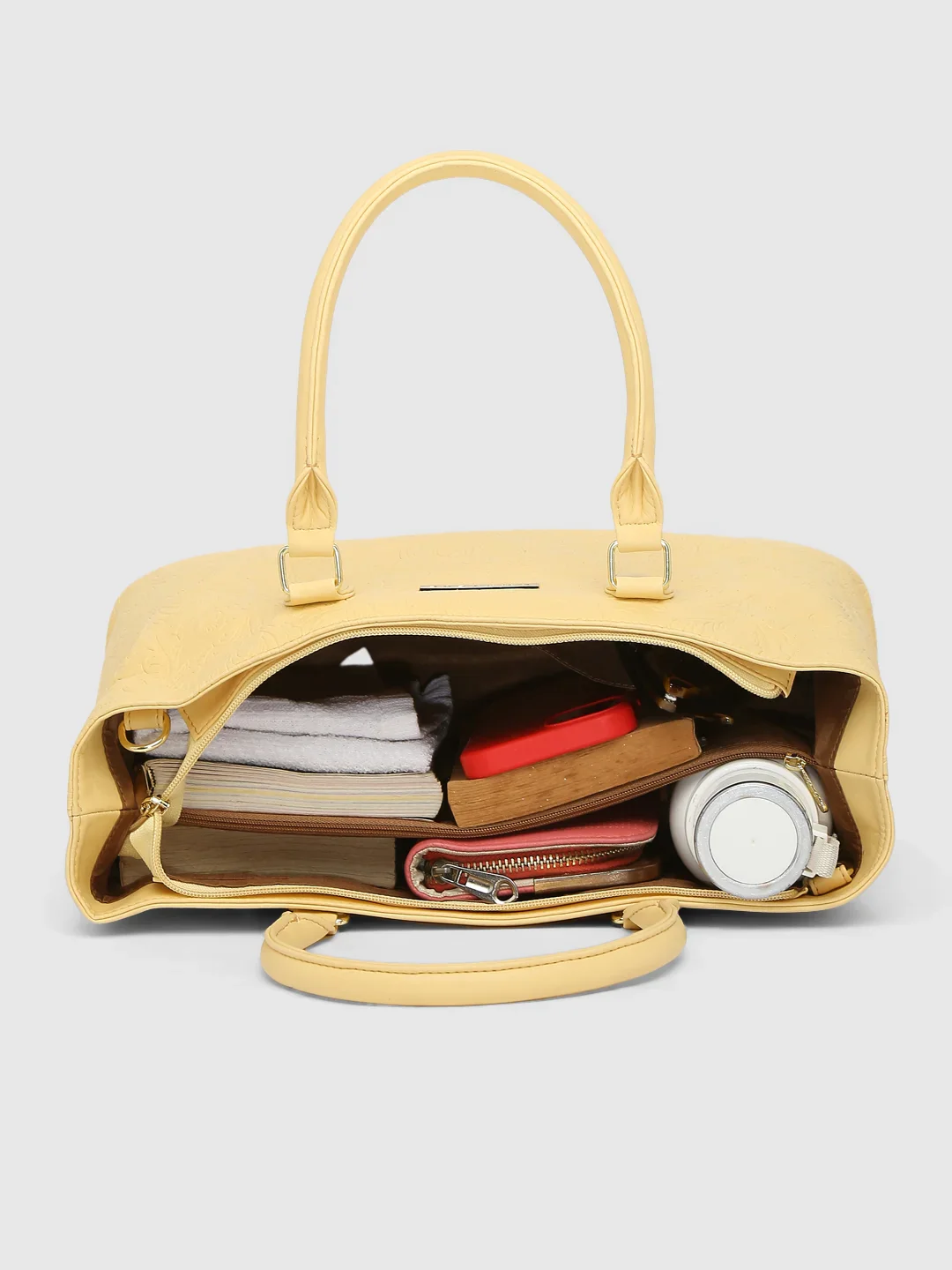 Caprese Avalon Medium Mellow Yellow Tote Bag - Image 9