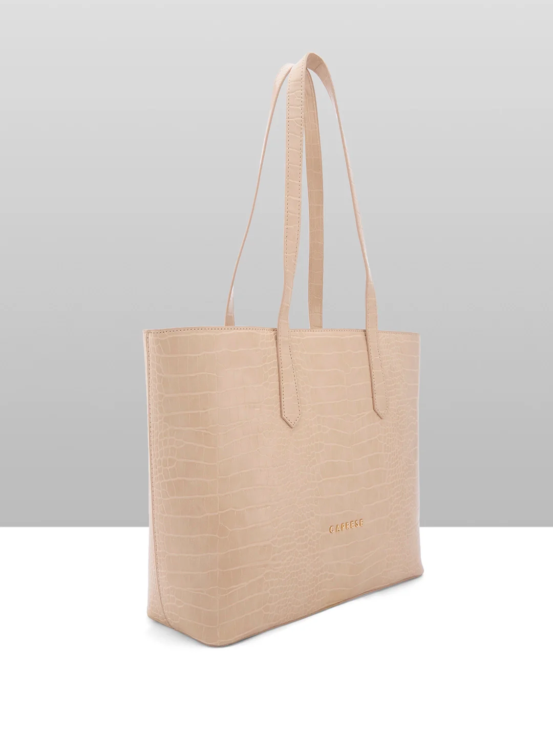 Caprese Aza Large Beige Laptop Tote Bag - Image 12