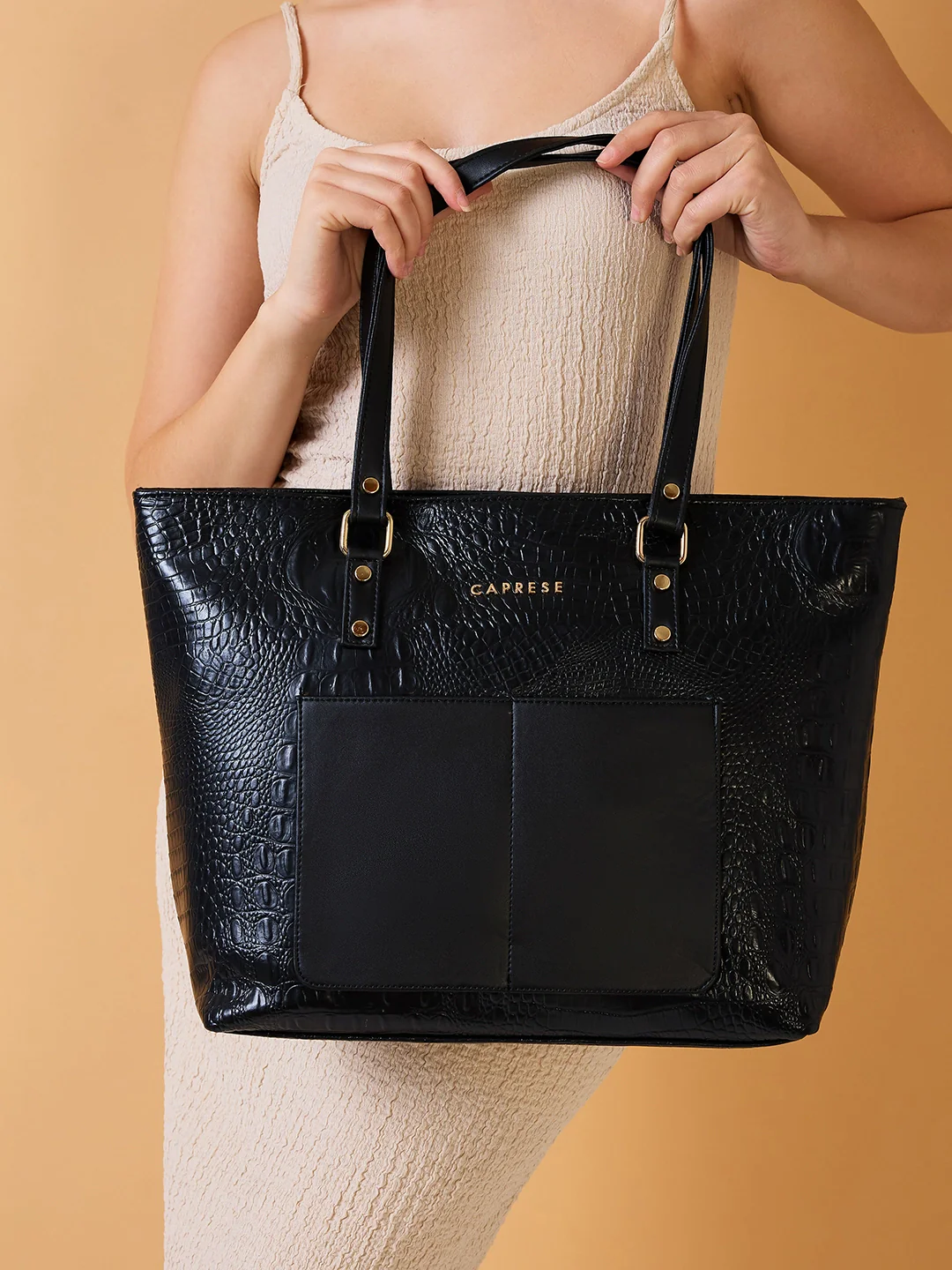 Caprese Azzura Large Black Laptop Bag - Image 9