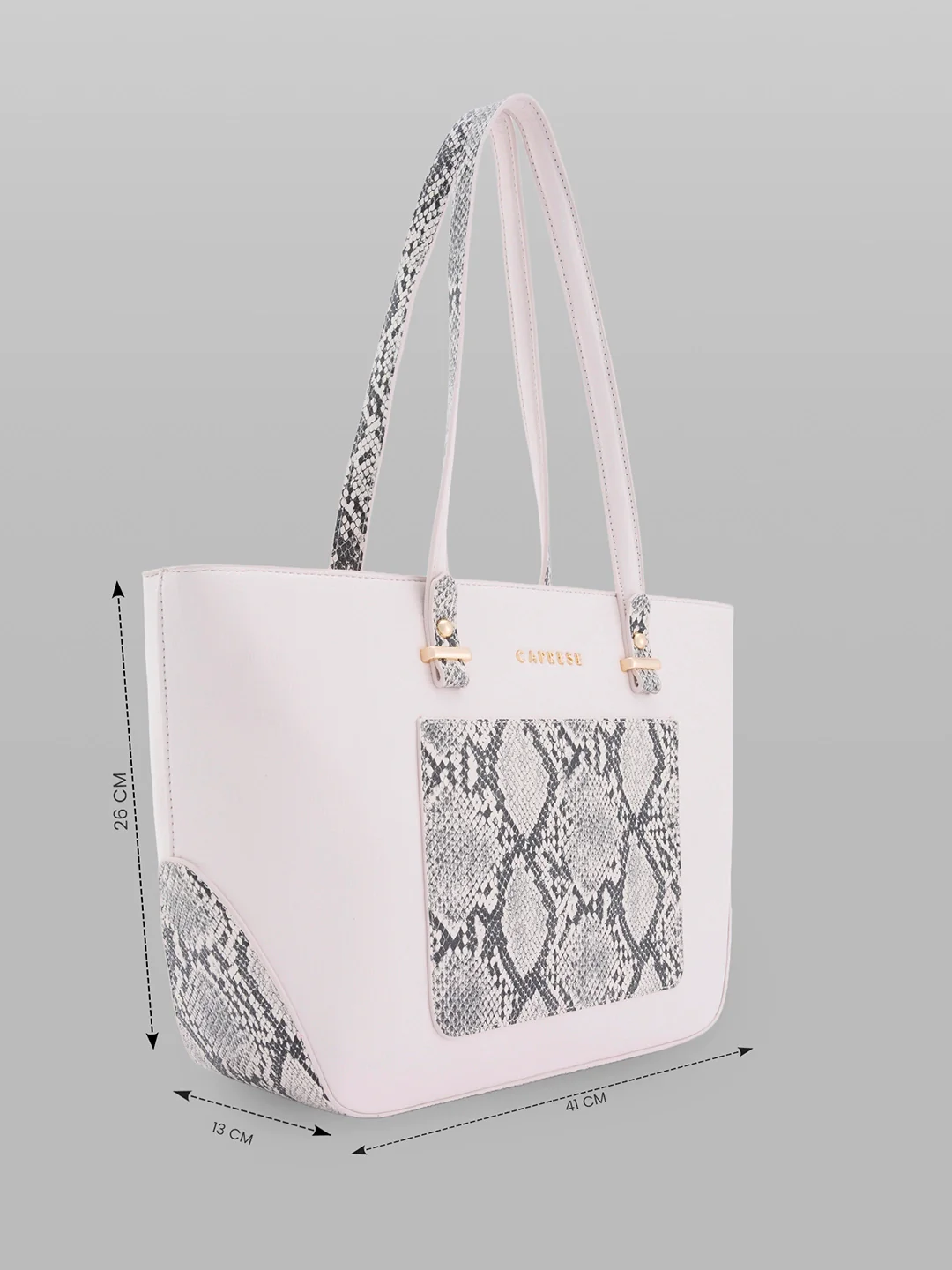 Caprese Bambi Large Beige Tote Bag - Image 7