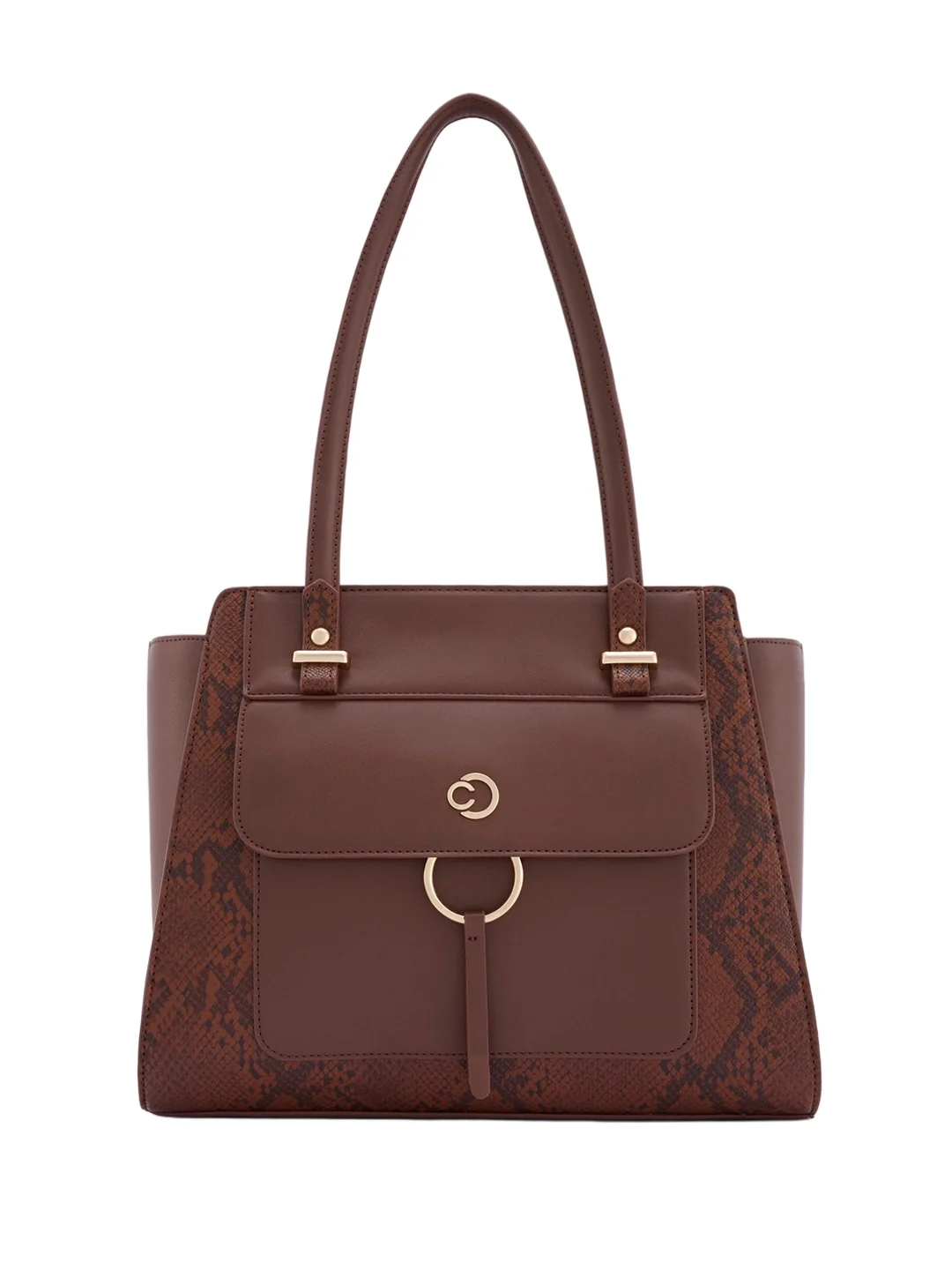 Caprese Bambi Large Brown Satchel Bag
