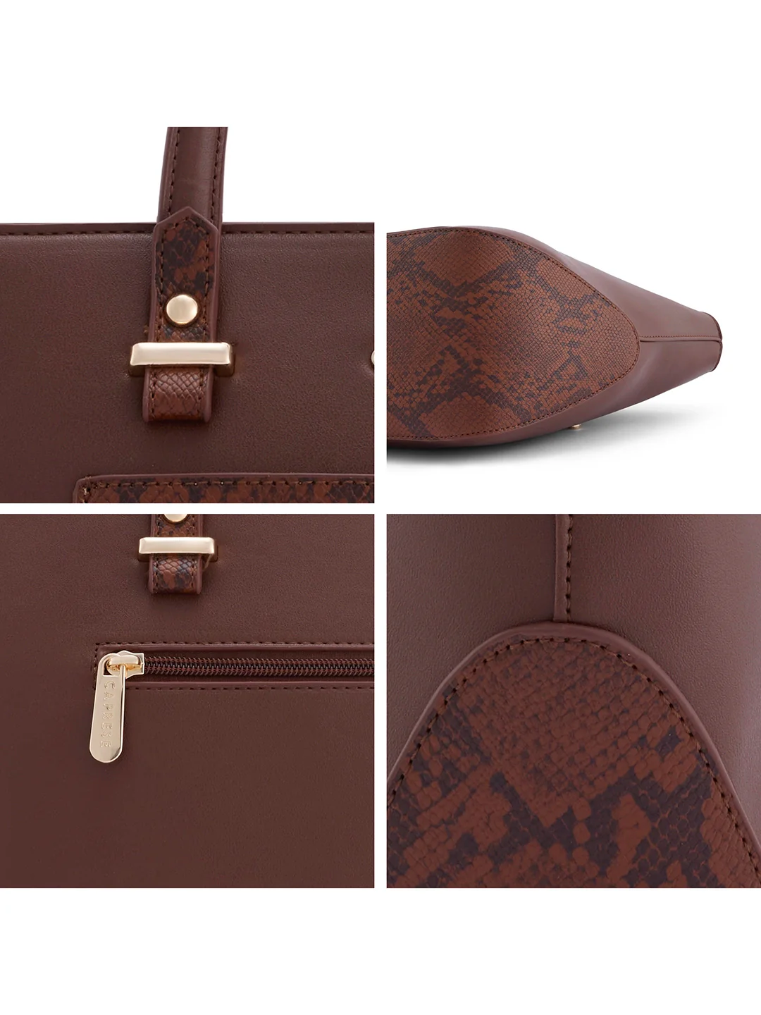 Caprese Bambi Large Brown Tote Bag - Image 4