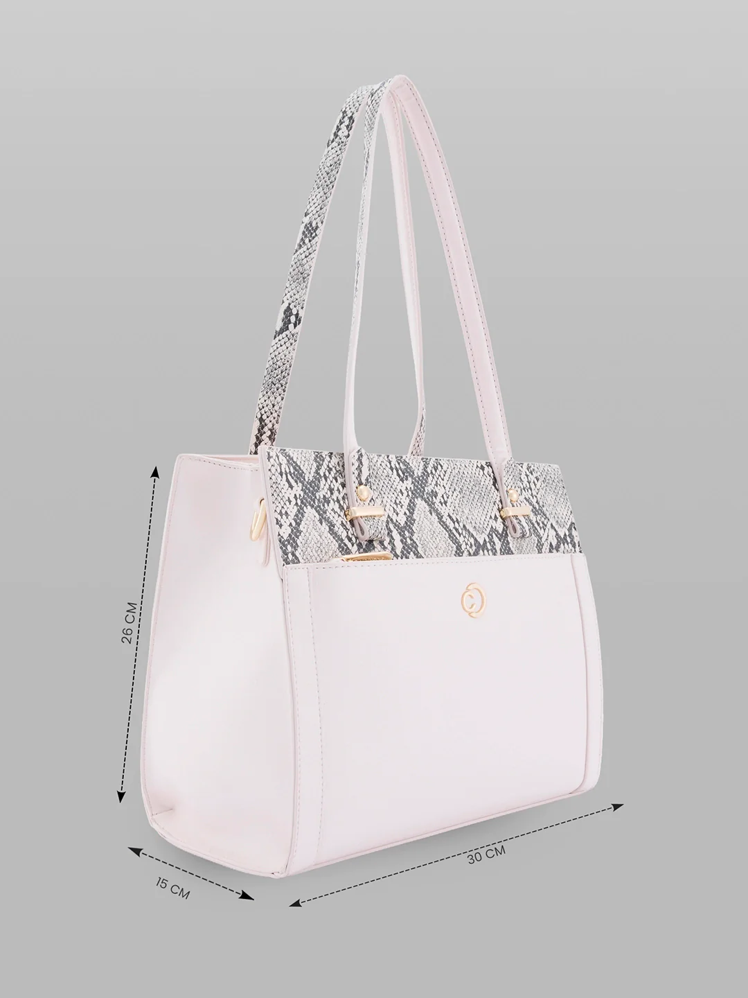 Caprese Bambi Medium Beige Satchel Bag - Image 8