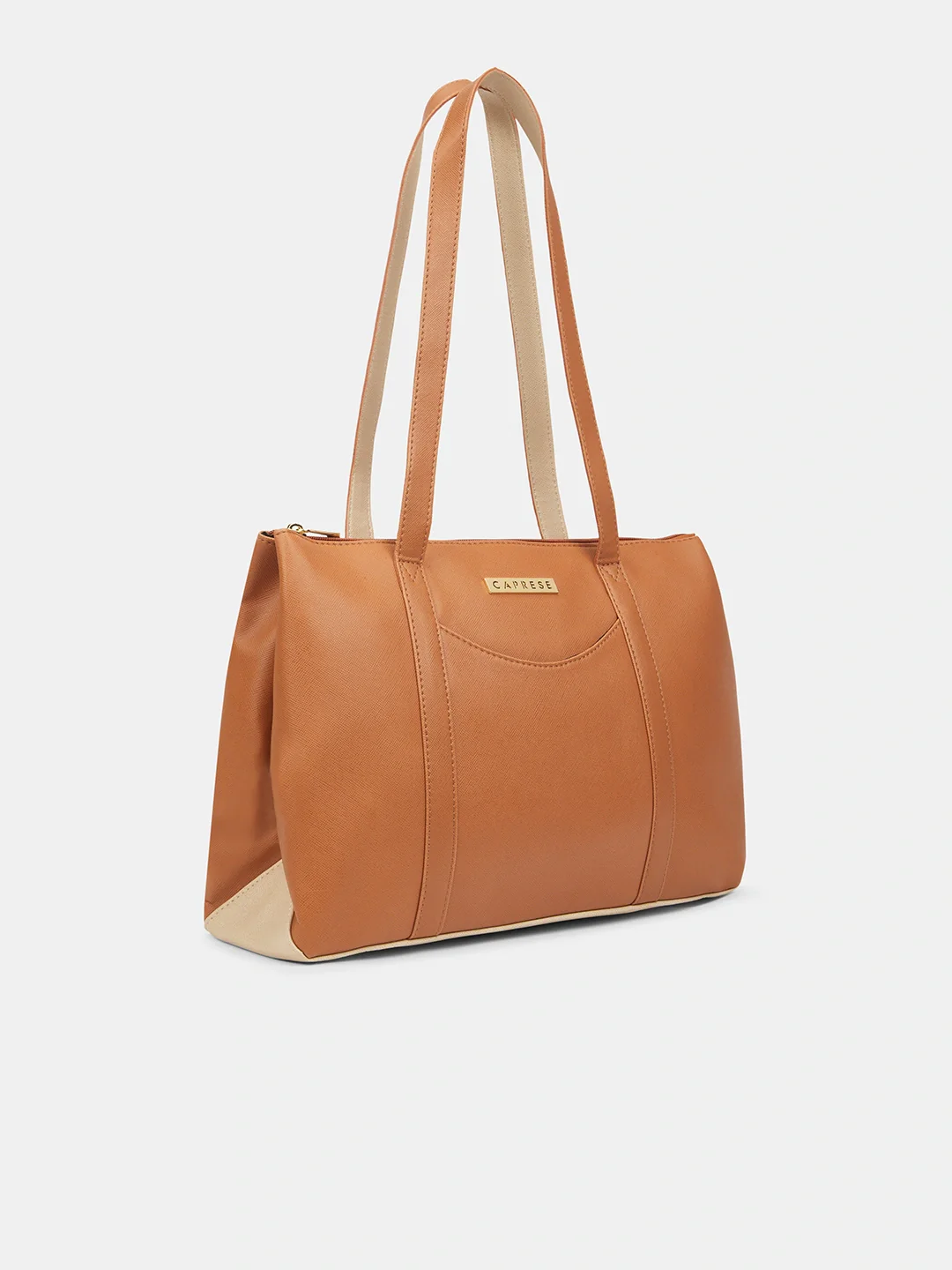 Caprese  Basil Small Tan Tote Bag - Image 3
