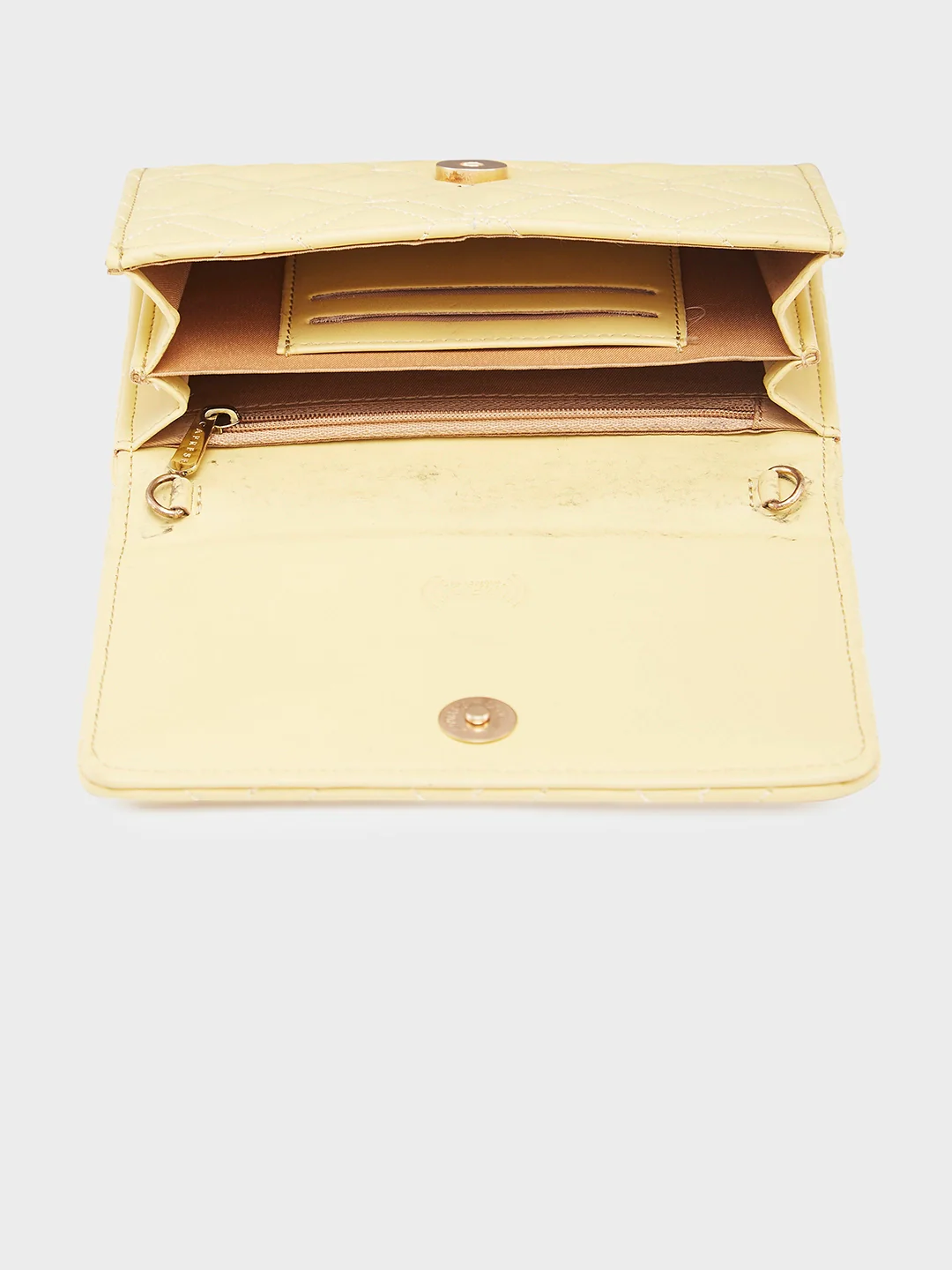 Caprese Berdine Large Light Yellow Flapover Wallet - Image 11