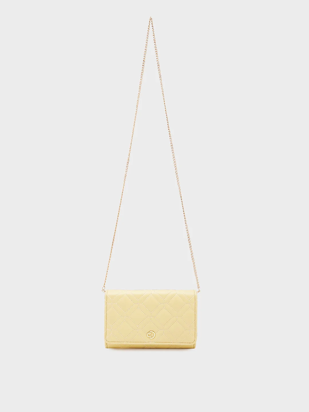 Caprese Berdine Large Light Yellow Flapover Wallet - Image 4