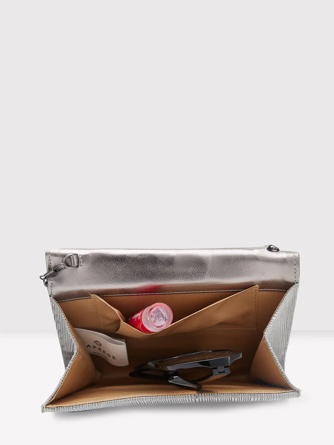 Caprese Bertha Medium Pewter Clutch - Image 10