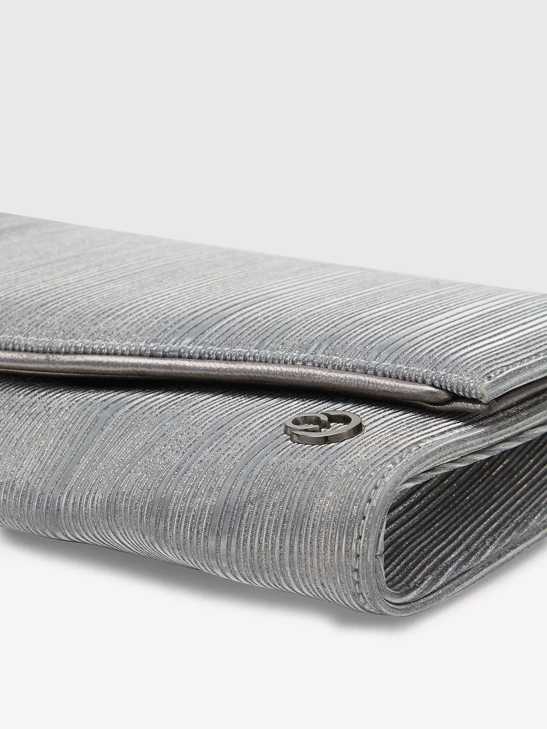 Caprese Bertha Medium Pewter Clutch - Image 7