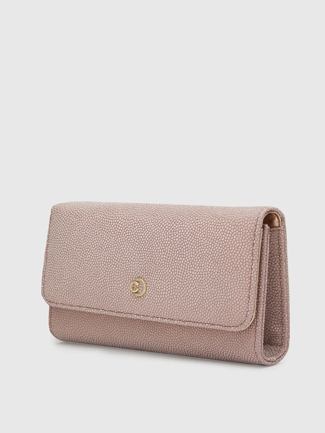 Caprese Betty Large Blush Flapover Clutch - Image 4