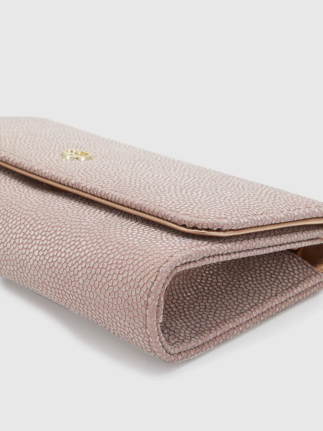 Caprese Betty Large Blush Flapover Clutch - Image 9