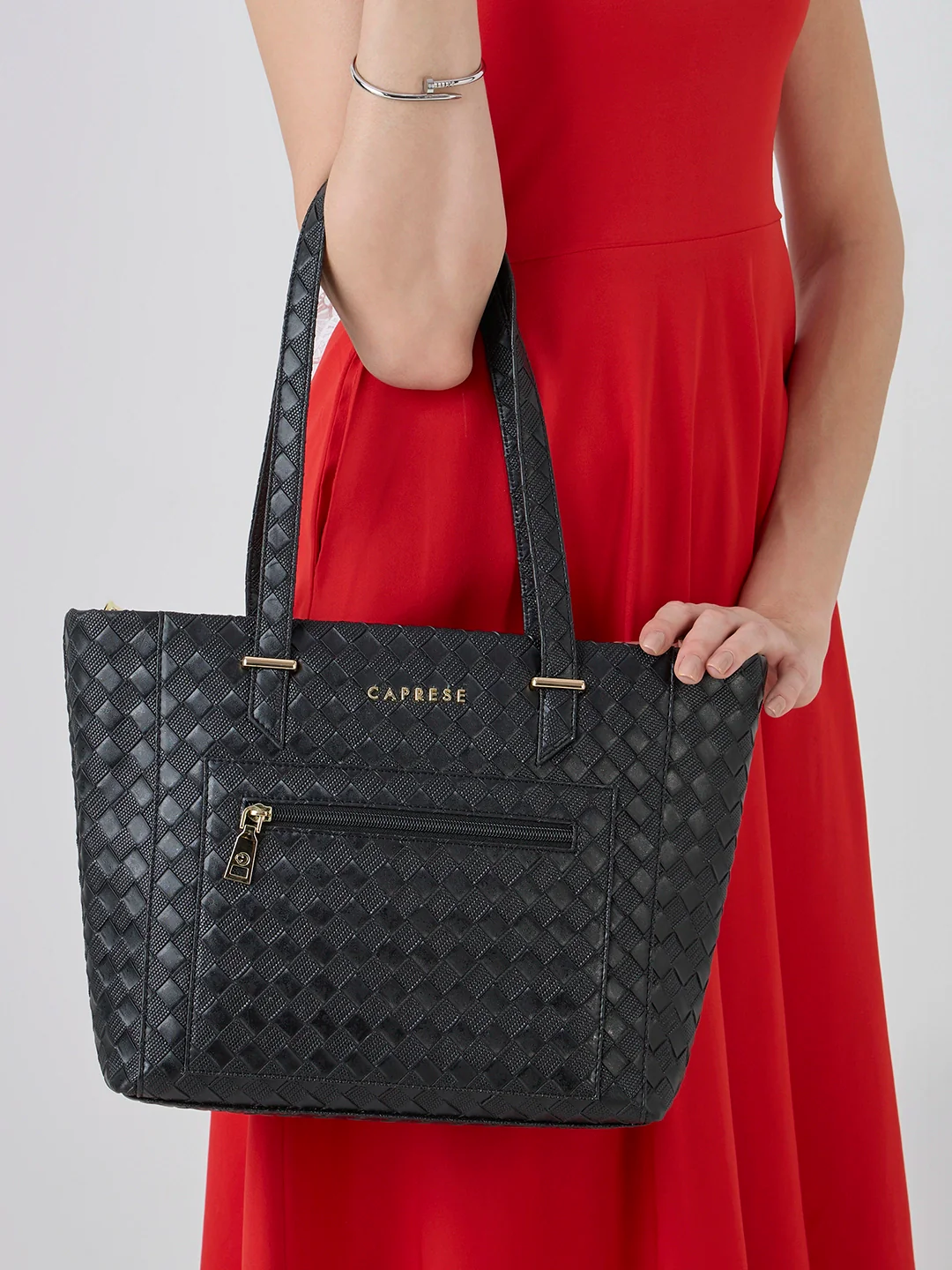 Caprese Birdy Medium Black Tote Bag - Image 12