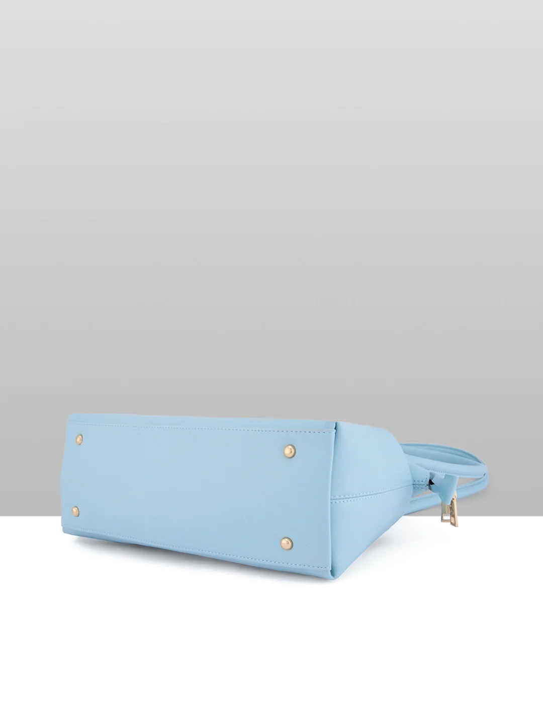 Caprese Biskit Large Powder Blue Satchel Bag - Image 10