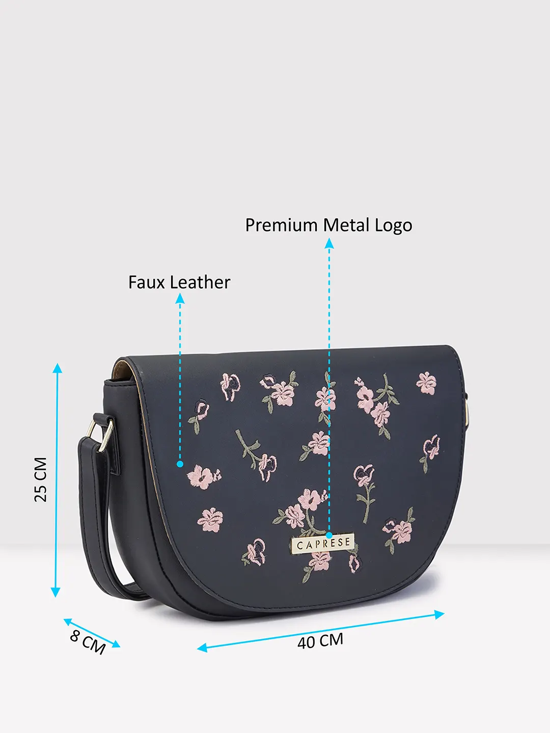 Caprese Bloomingdale Medium Black Crossbody - Image 9