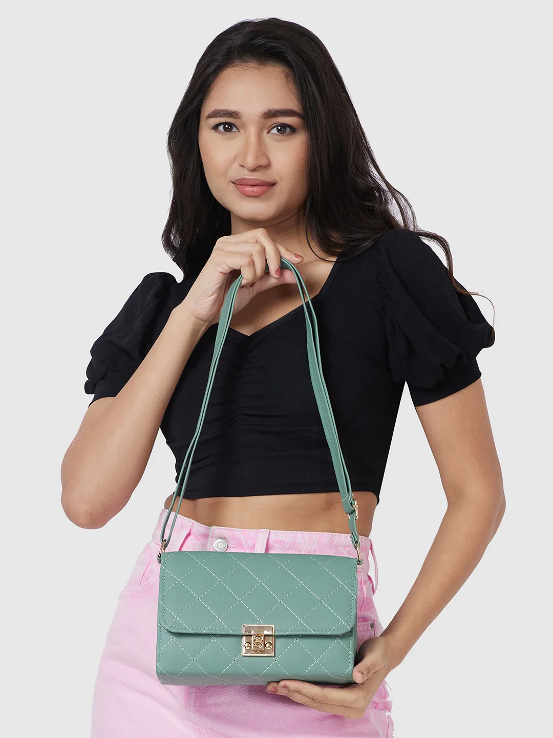 Caprese Bloomingdale Medium Mint Crossbody - Image 4