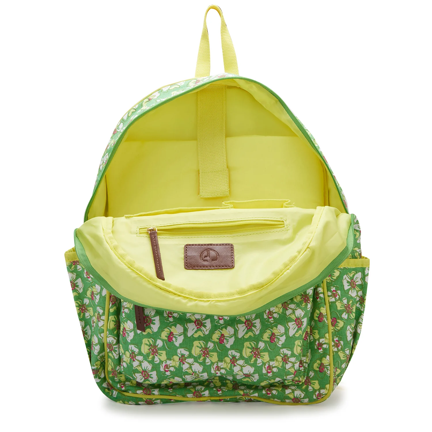 Caprese Blossom Large Light Green Laptop Backpack - Image 7