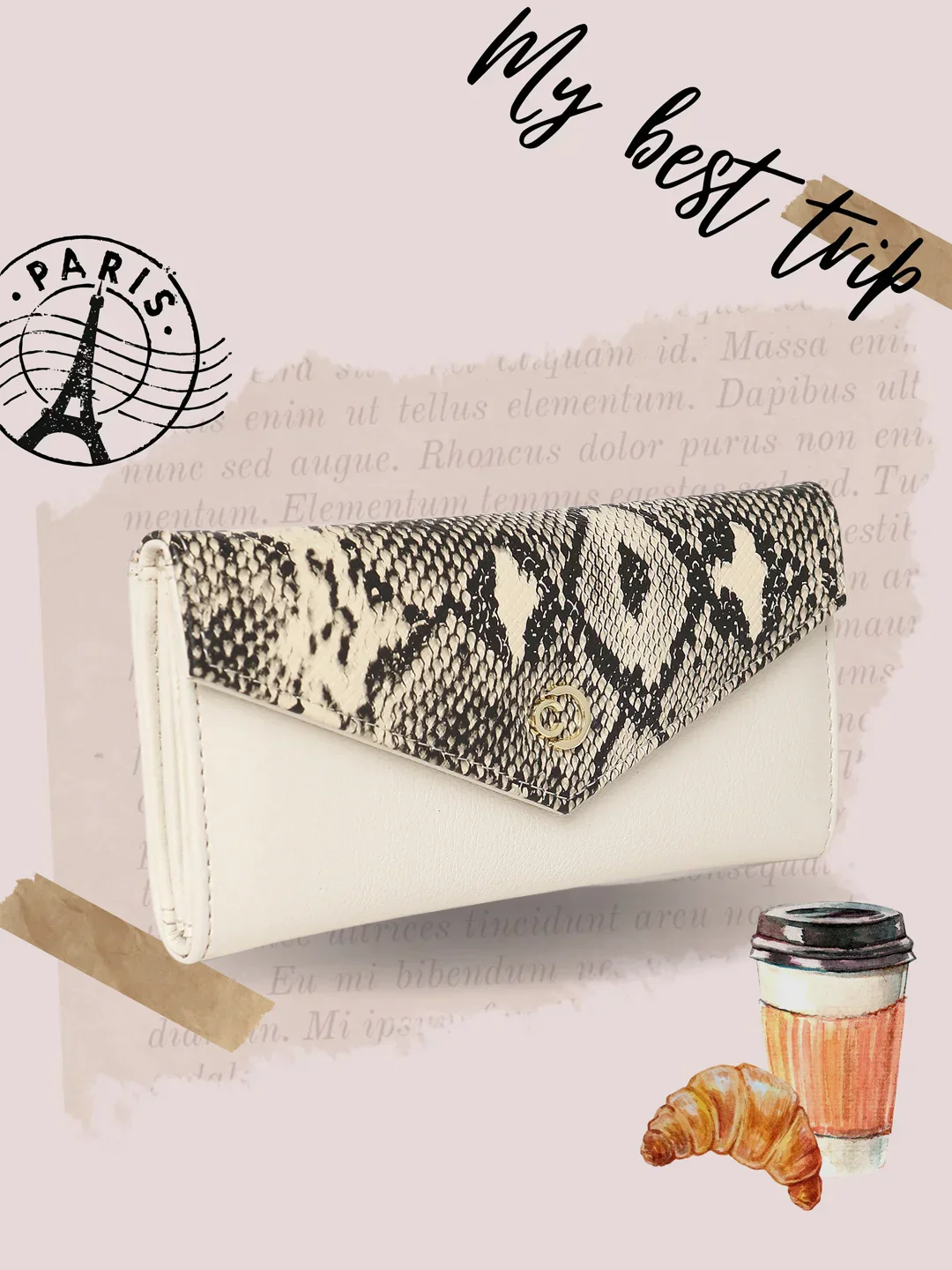 Caprese Bluma Large Beige Wallet - Image 2