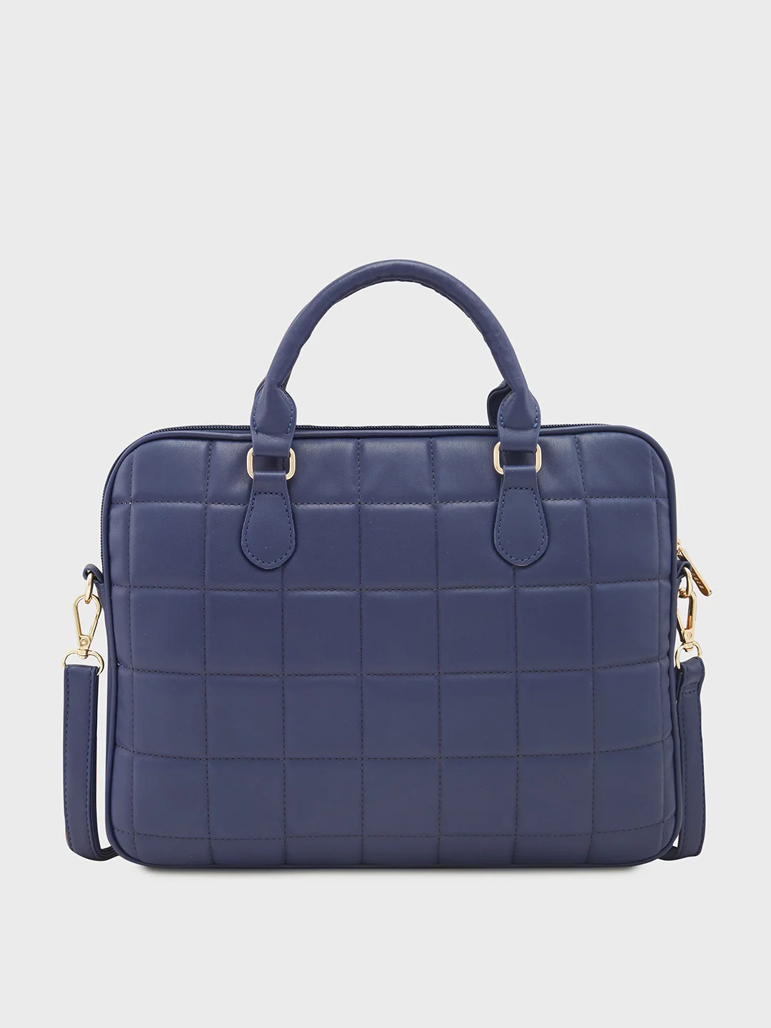Caprese Braxton Quilted Medium Navy Laptop Sleeve - Image 3