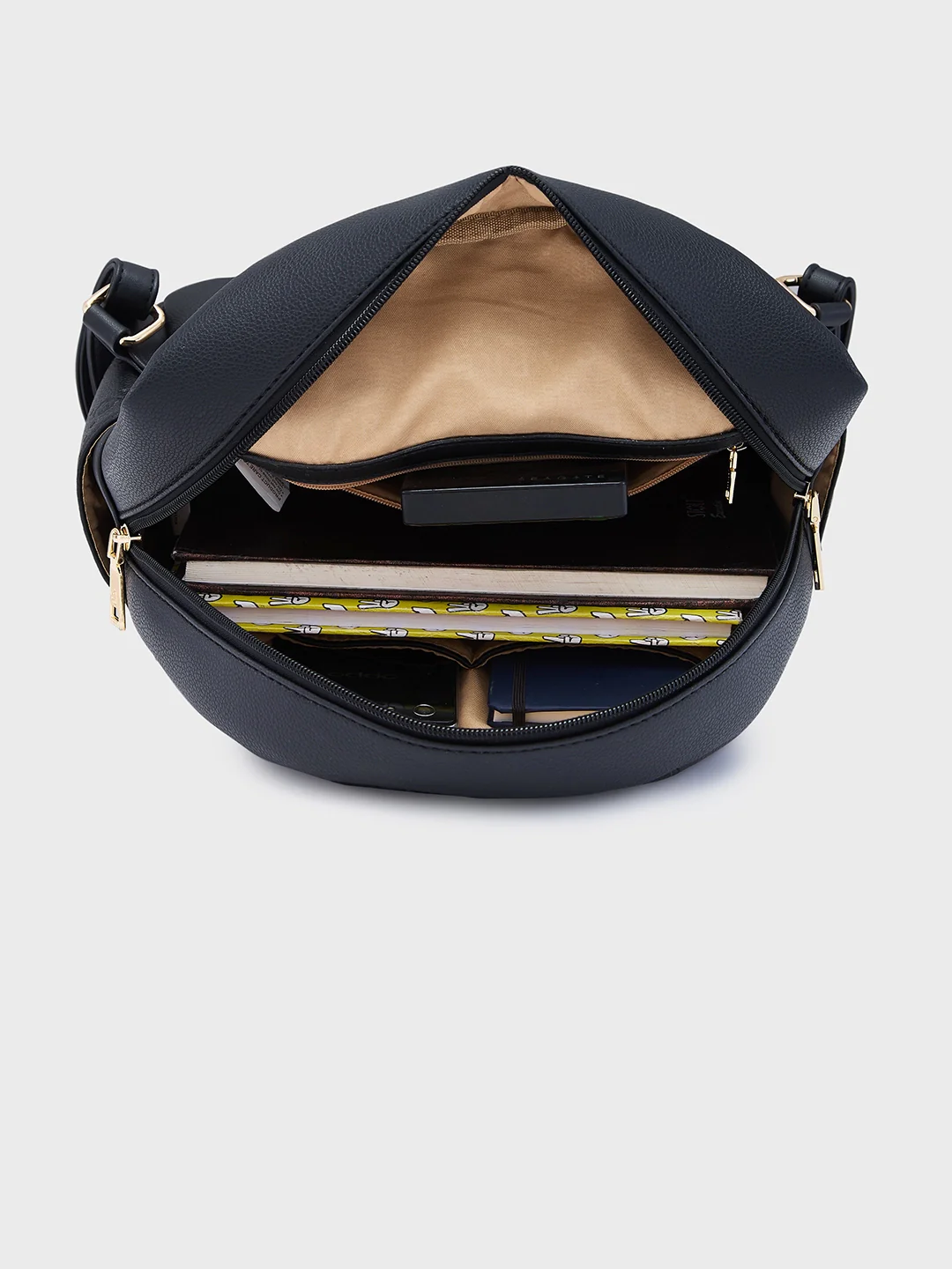 Caprese Brianna Medium Black Backpack - Image 9