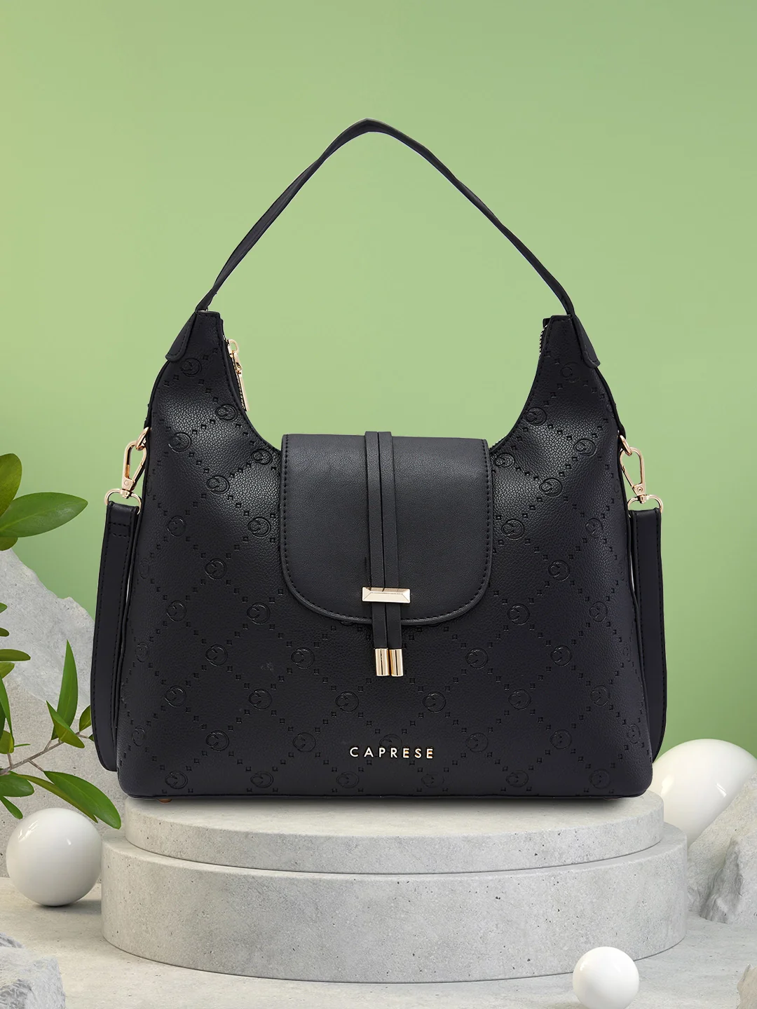 Caprese Brianna Medium Black Hobo Bag - Image 3