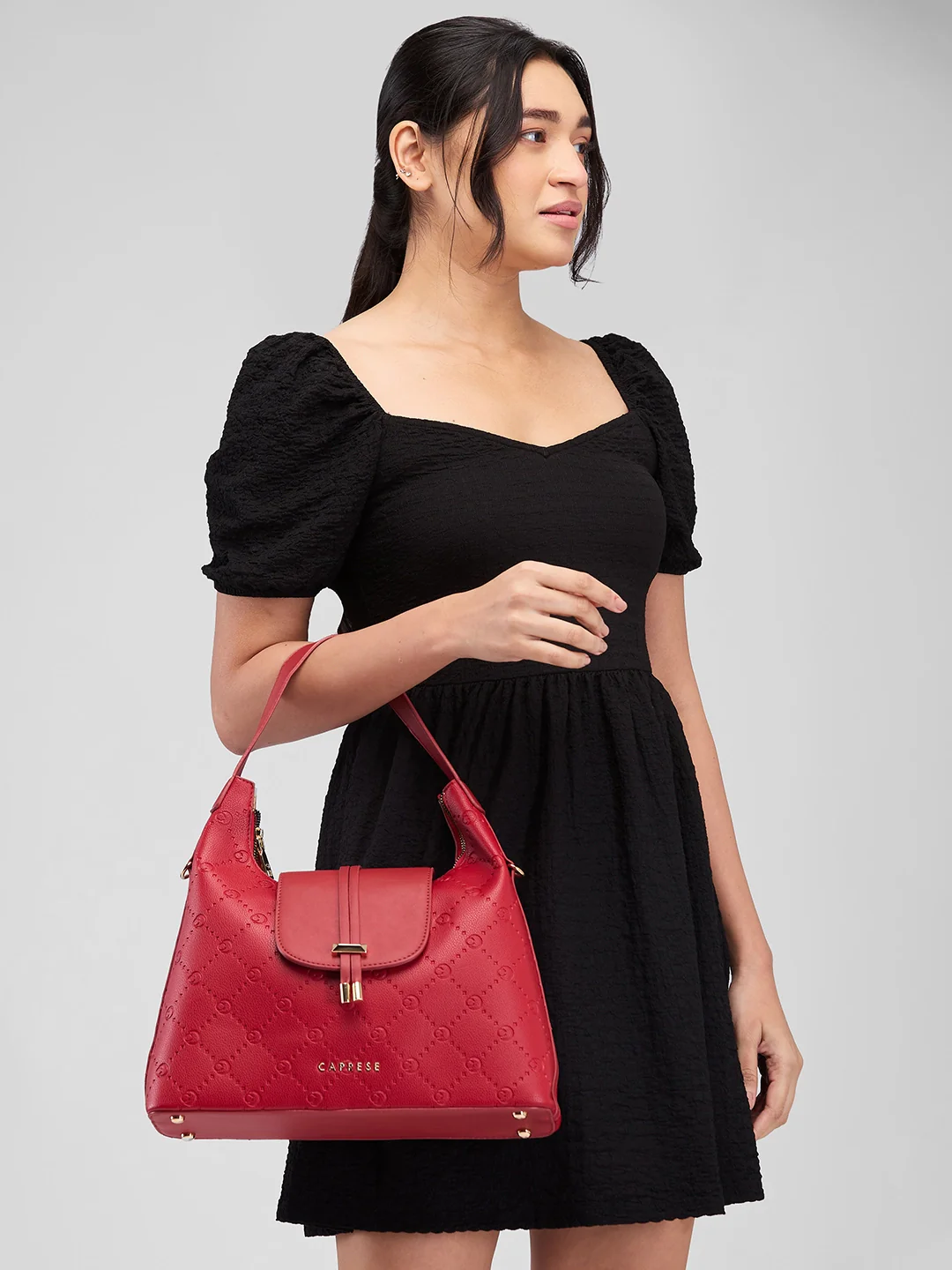 Caprese Brianna Medium Red Hobo Bag - Image 13