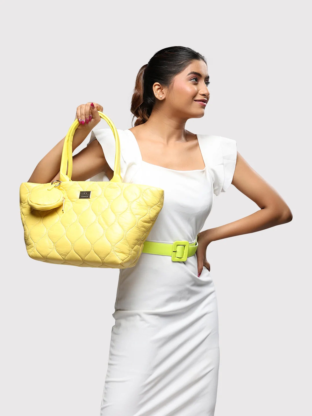 Caprese Briar Small Yellow Office Tote Bag - Image 12