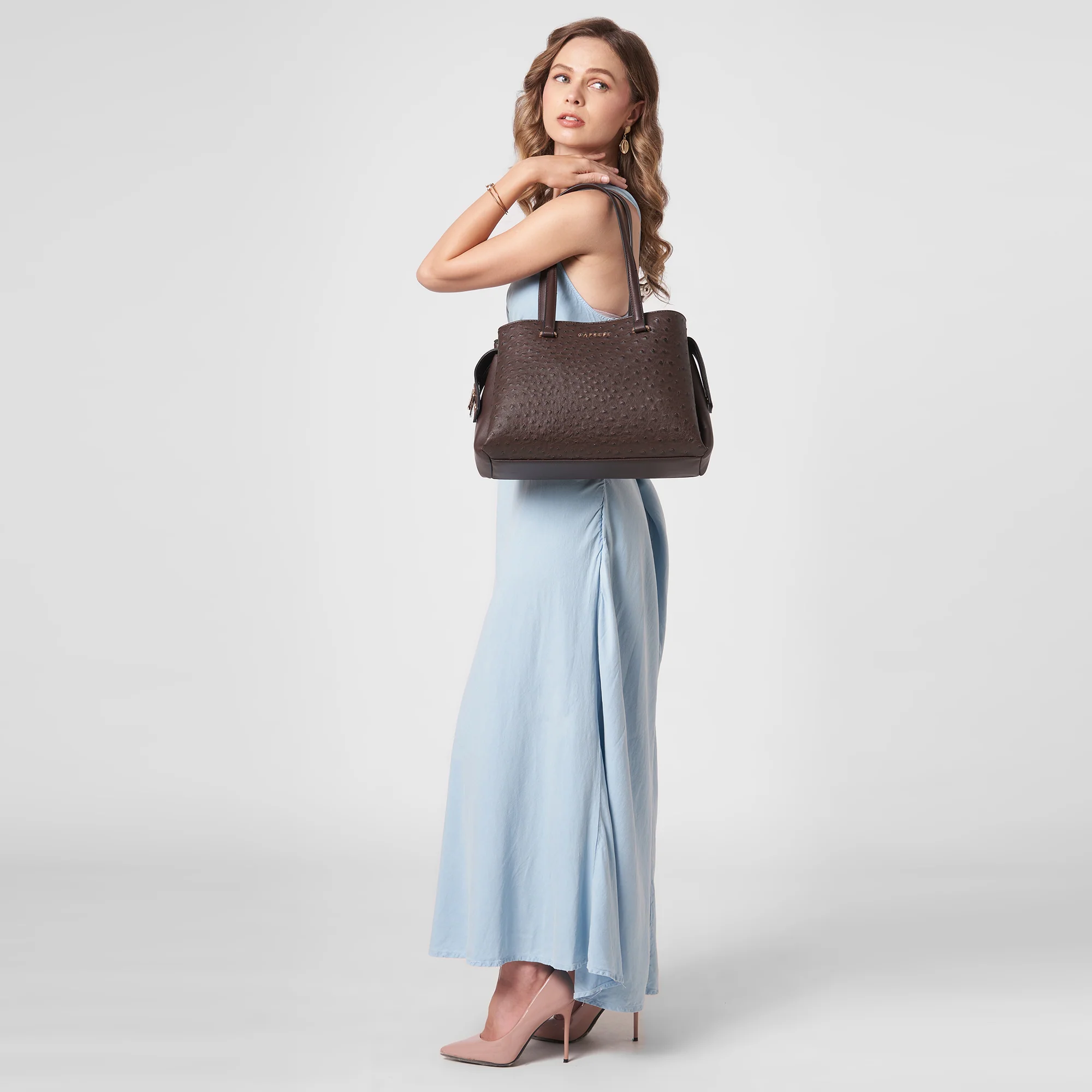 Caprese  Britney Large Coffee Satchel Bag - Image 10