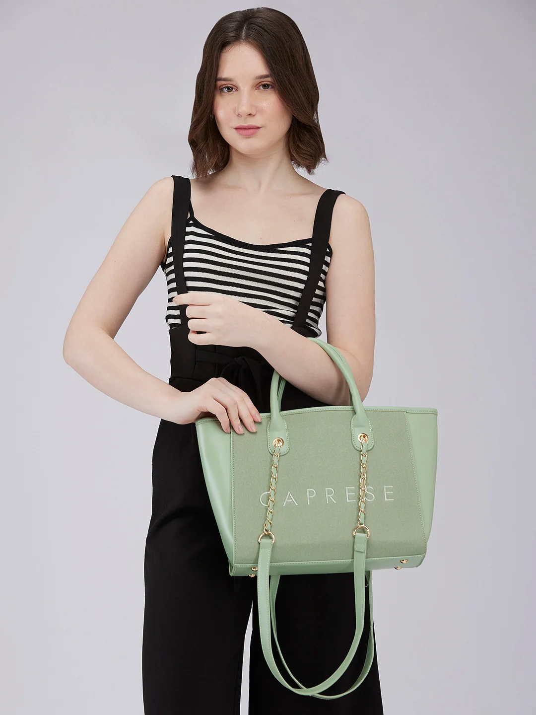 Caprese Brooklyn Large Green Tote Bag - Image 11