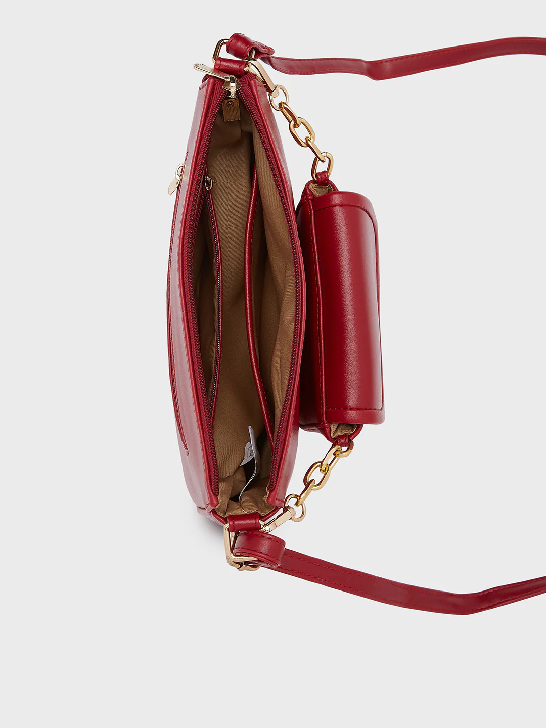 Caprese Buzzy Medium Marron Crossbody Bag - Image 8