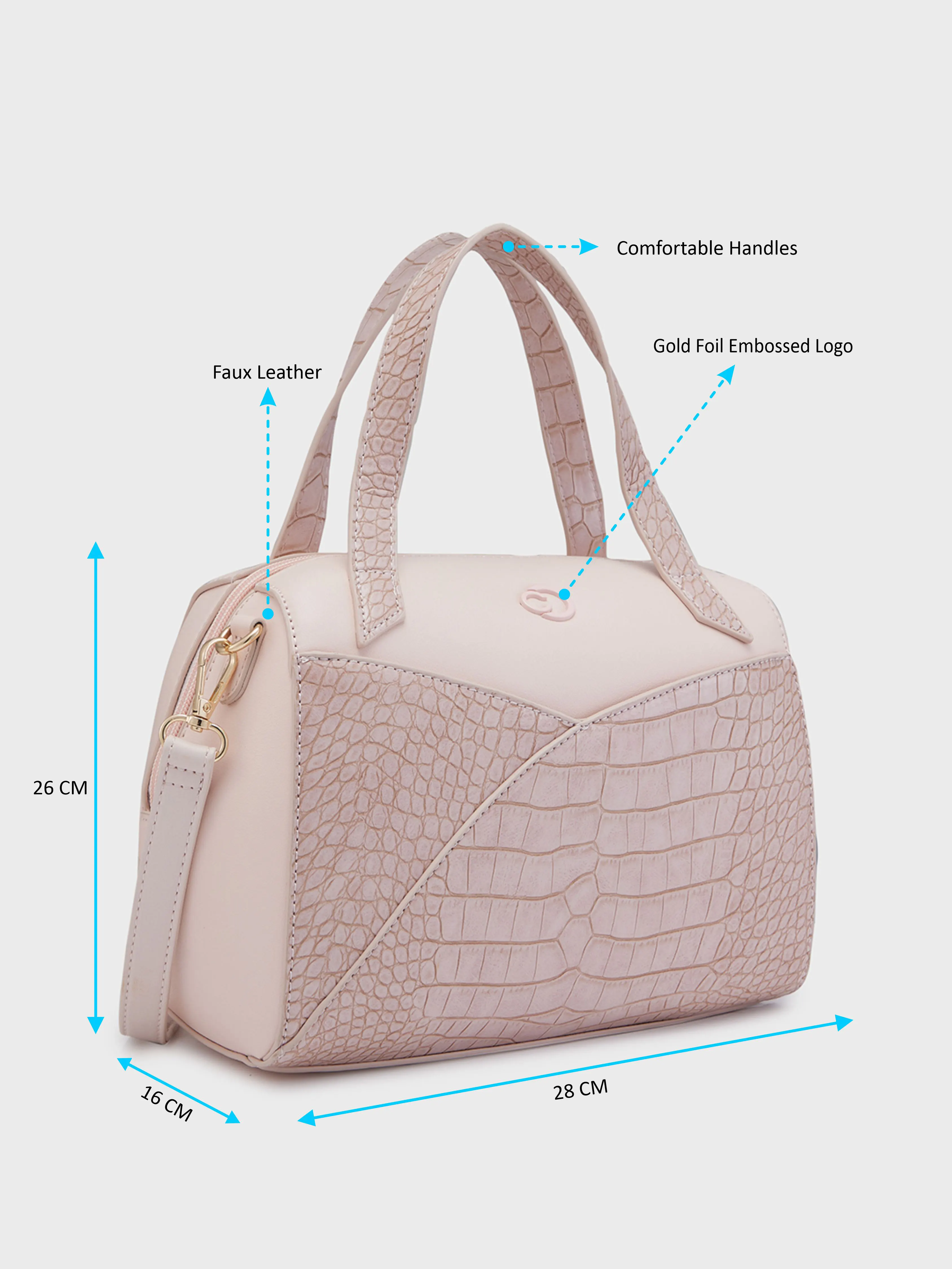Caprese Cabo Medium Blush Satchel Bag - Image 7