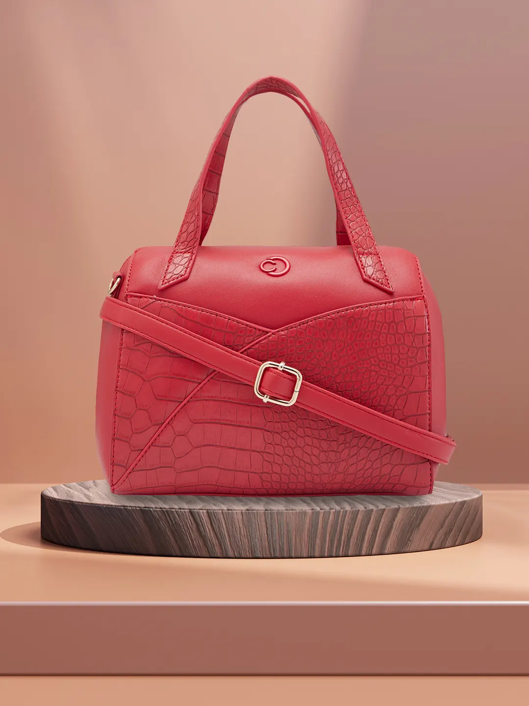 Caprese Cabo Medium Red Satchel Bag - Image 2