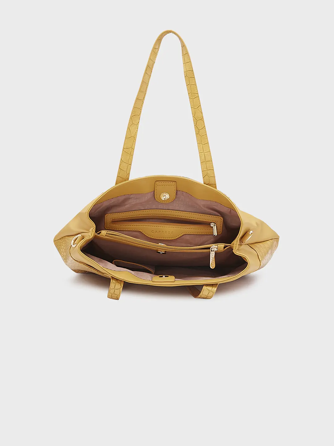 Caprese Cabo Large Ochre Tote Bag - Image 9