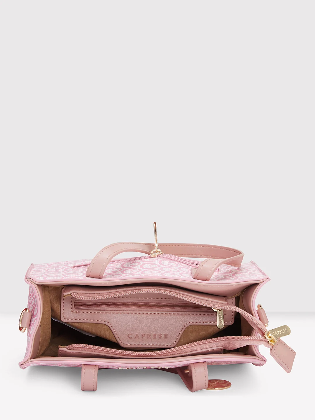 Caprese Callie Medium Dark Pink Satchel Bag - Image 8