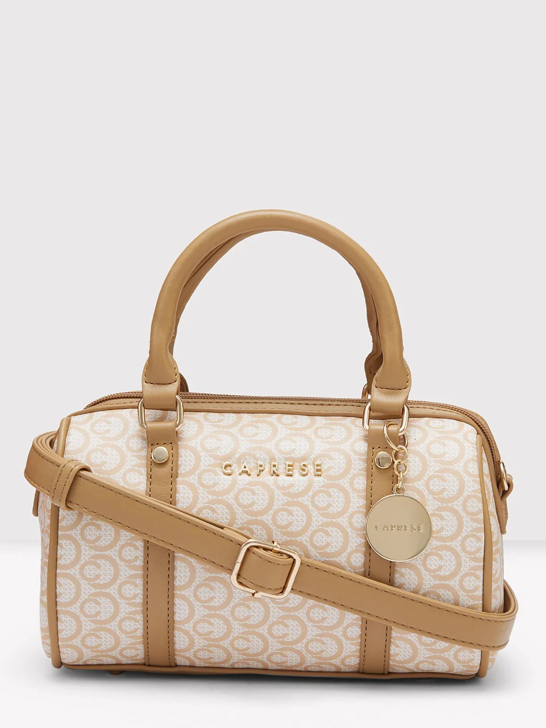Caprese Callie Small Beige Satchel Bag - Image 10