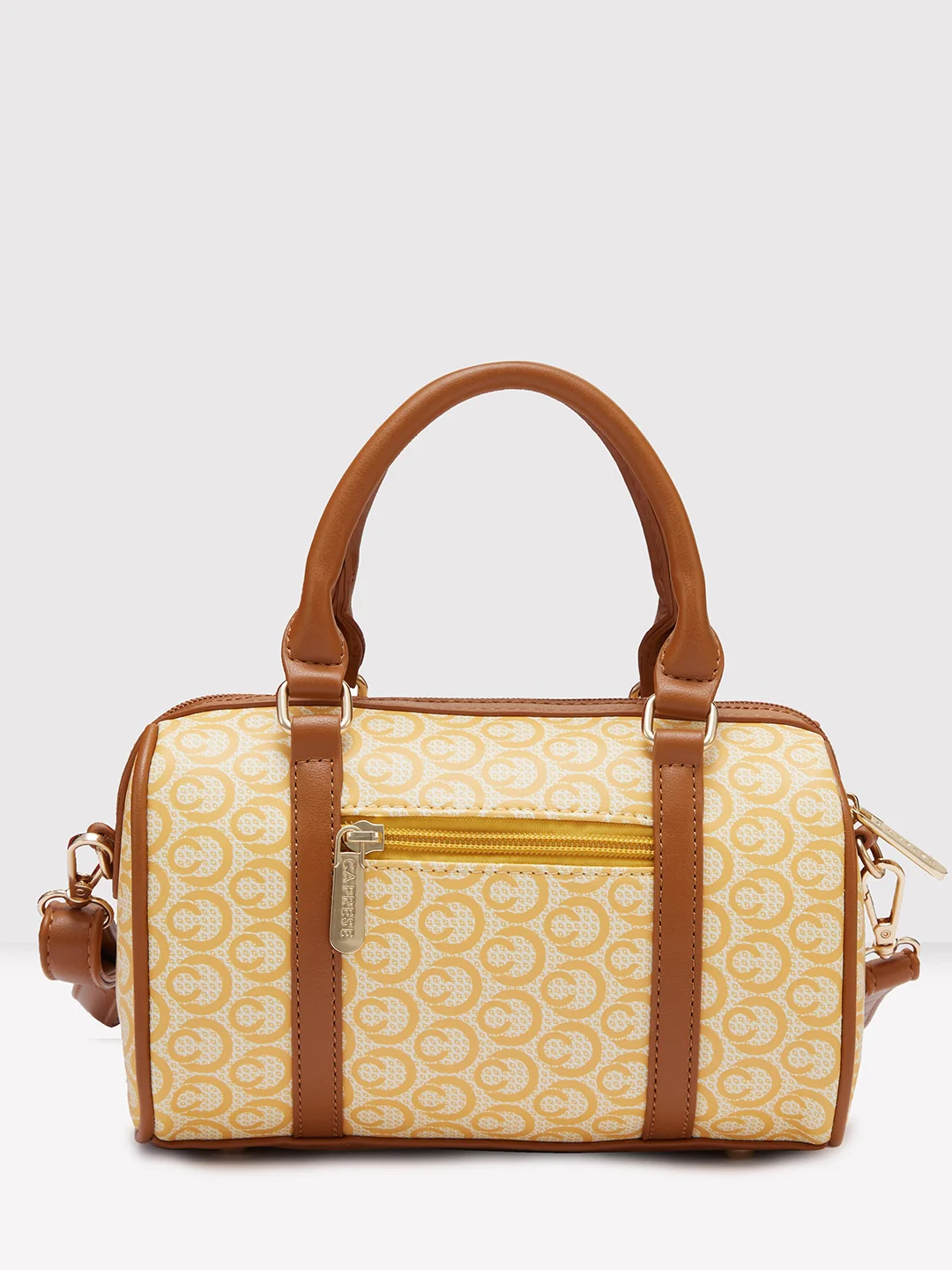 Caprese Callie Small Tan Satchel Bag - Image 4