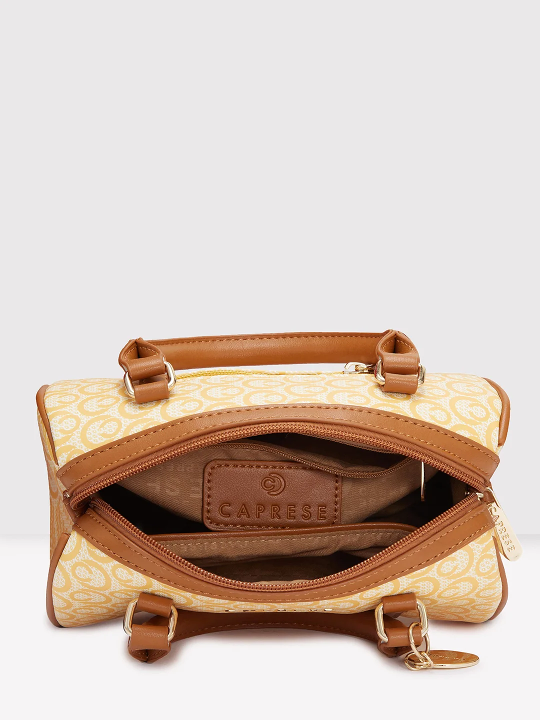 Caprese Callie Small Tan Satchel Bag - Image 7
