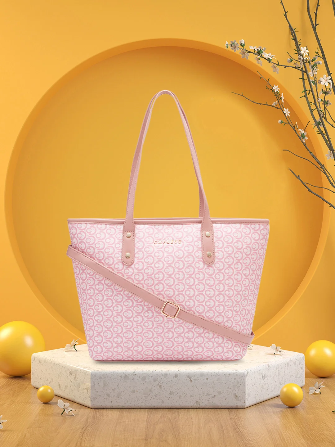 Caprese Callie Large Dark Pink Tote Bag - Image 3