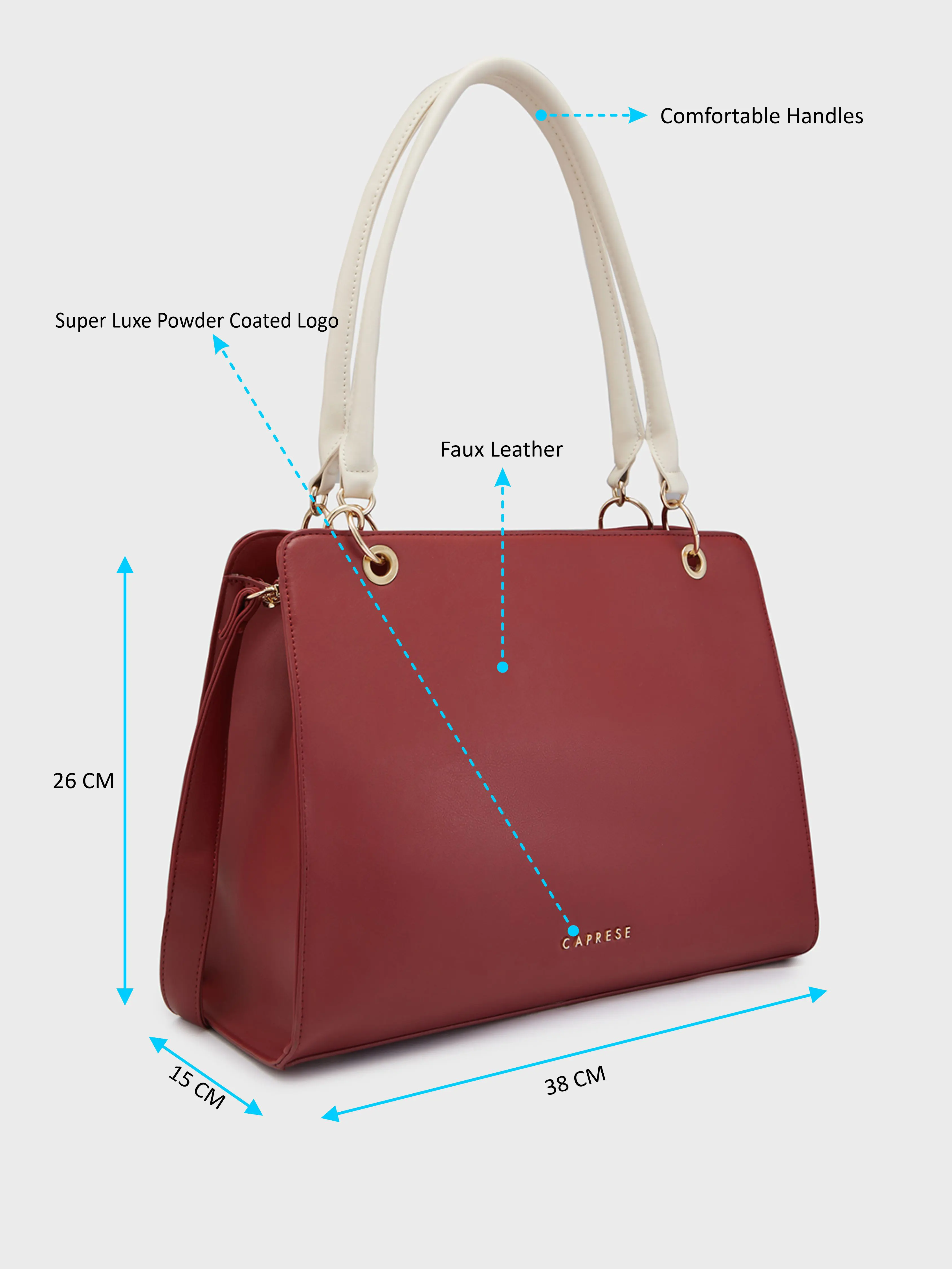 Caprese Capri Large Terra Satchel Bag - Image 8