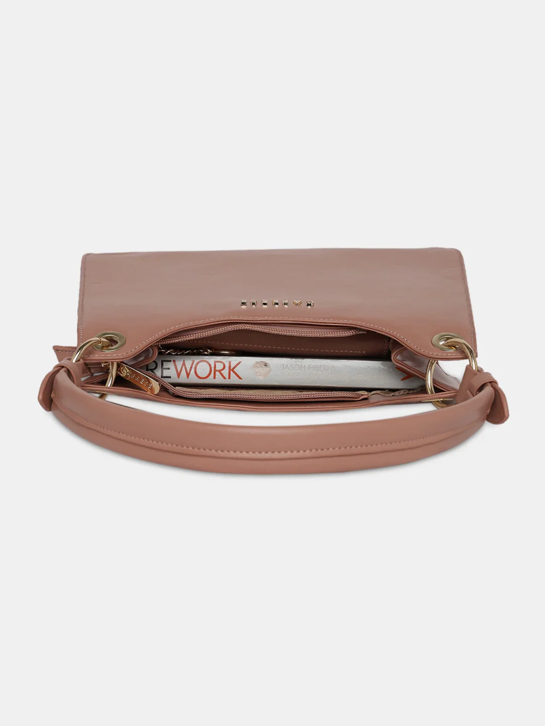 Caprese Capri Small Dusky Pink Satchel Bag - Image 11