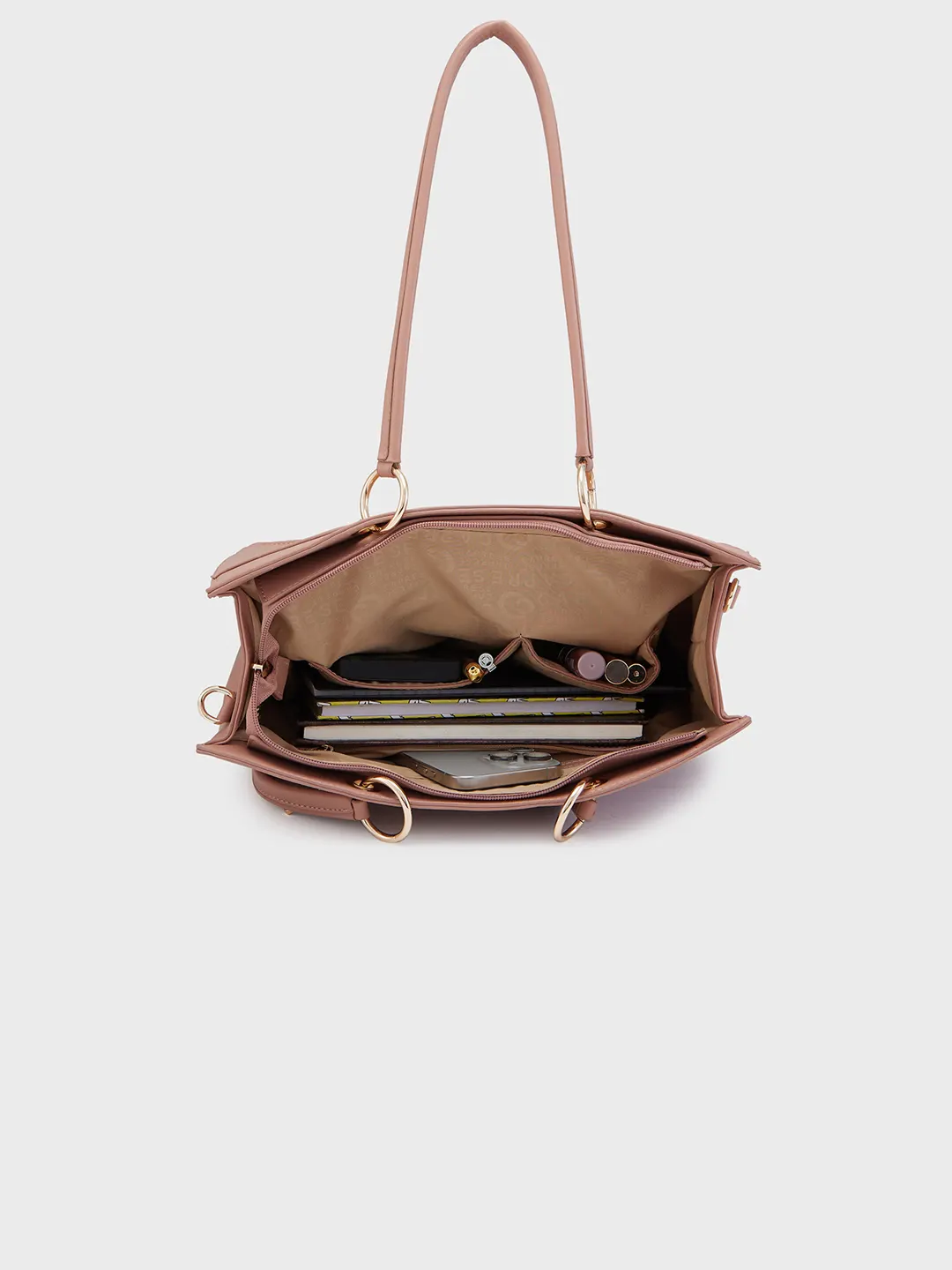 Caprese Capri Large Pink Tote Bag - Image 10