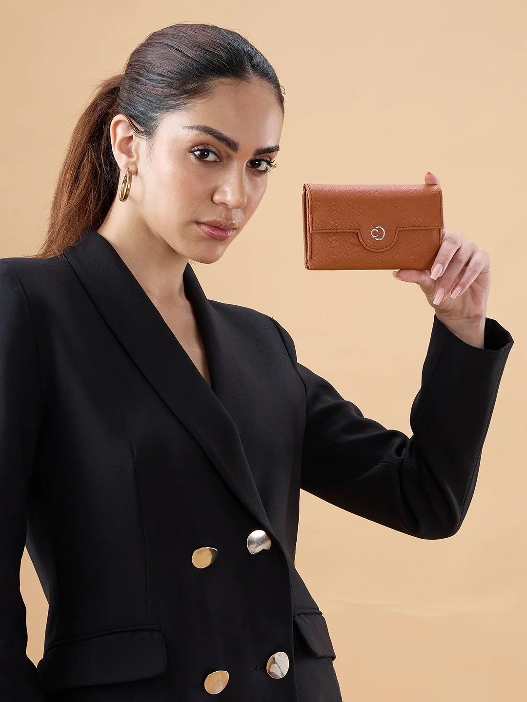 Caprese Carol Medium Tan Wallet - Image 2