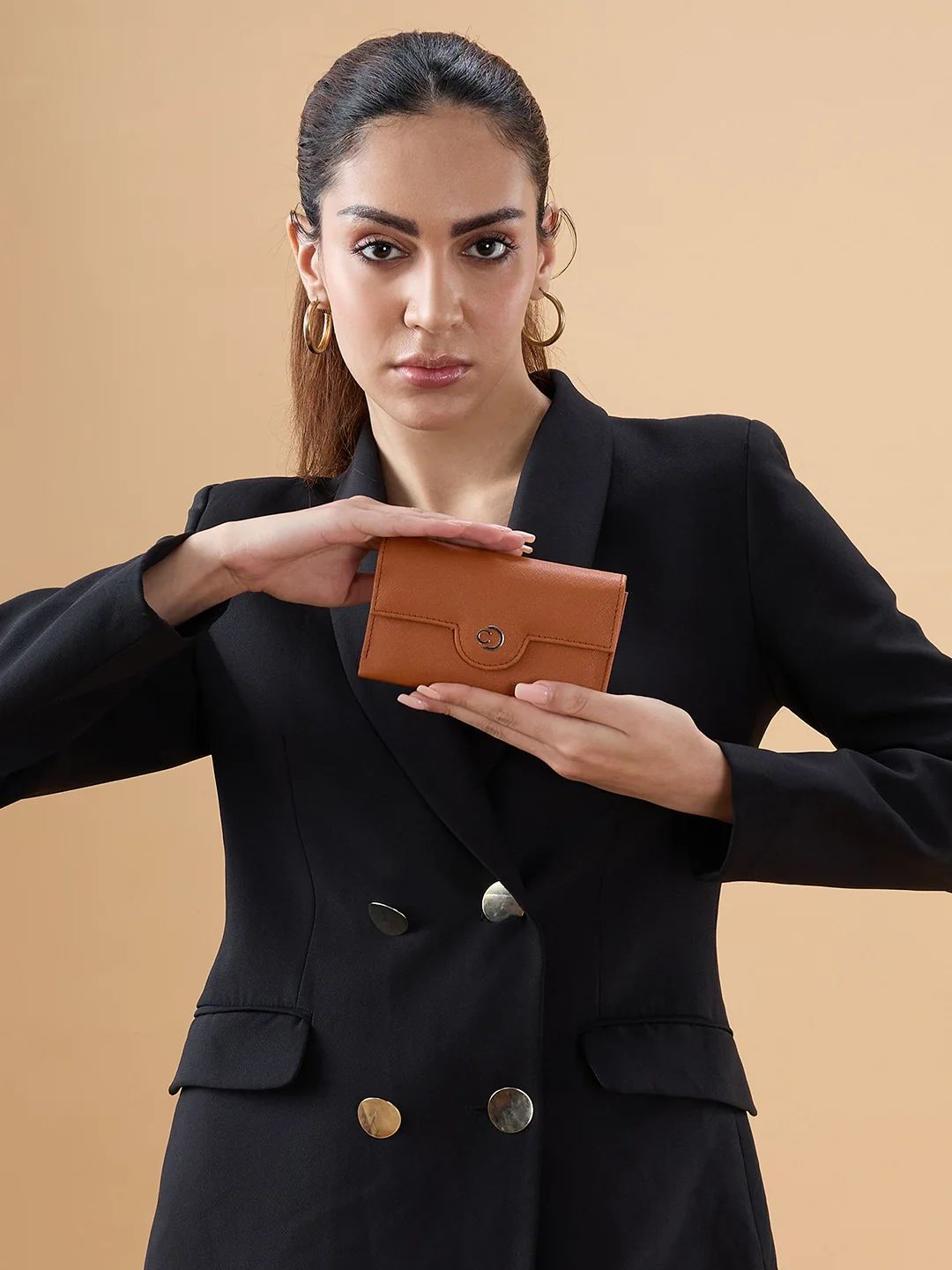 Caprese Carol Medium Tan Wallet - Image 6