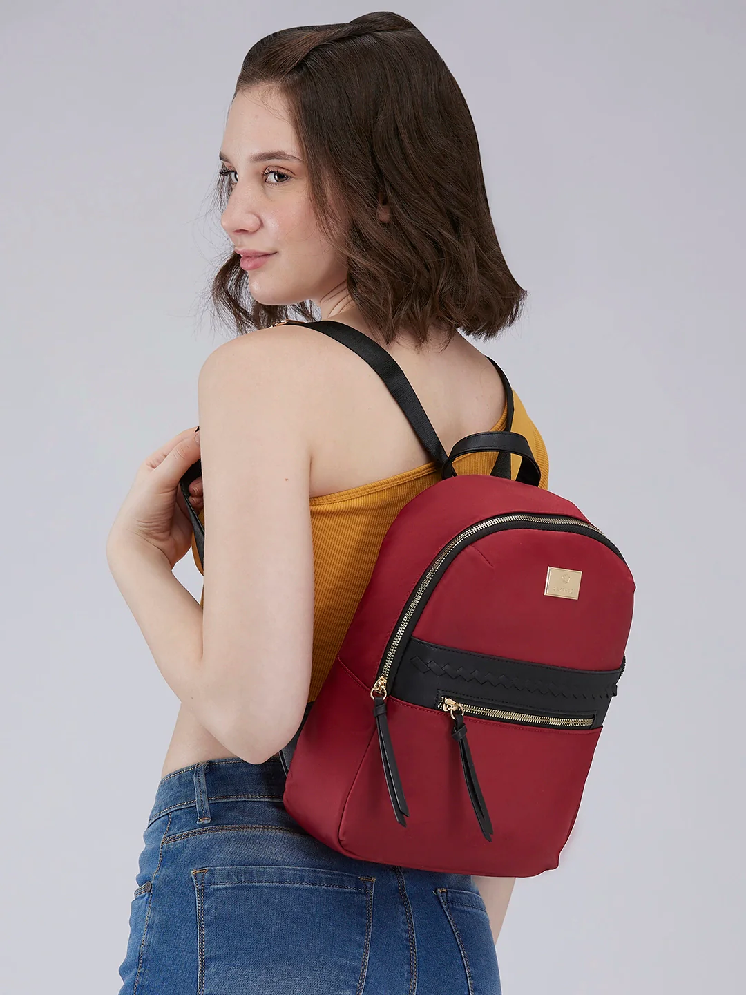 Caprese Carson Medium Red Backpack - Image 2