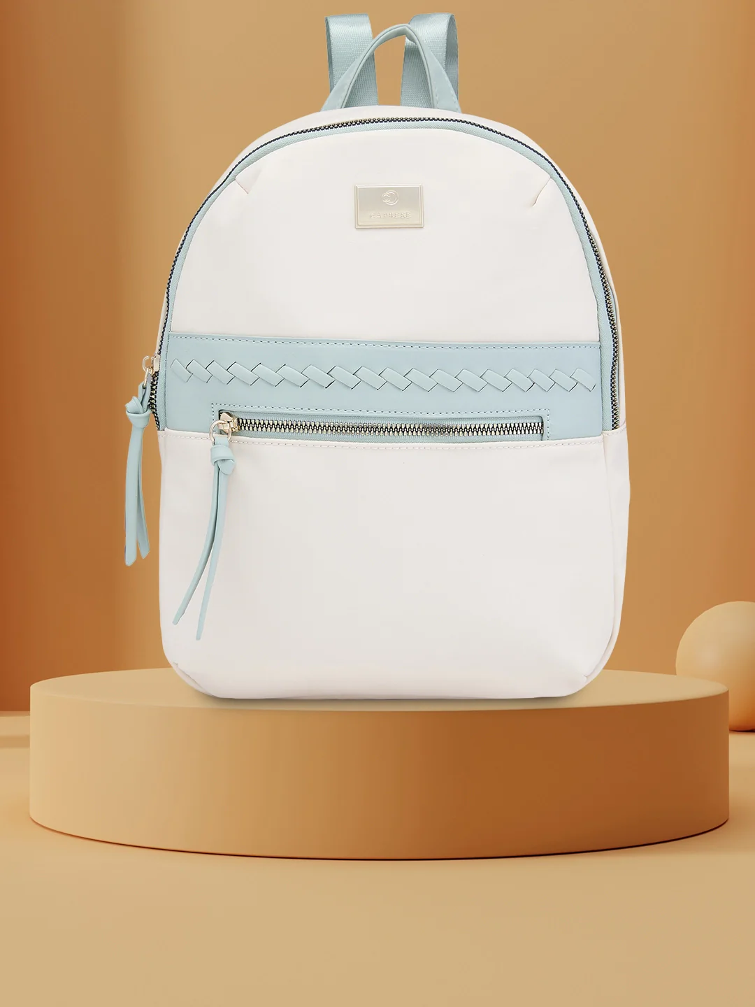 Caprese Carson Medium White Backpack - Image 13