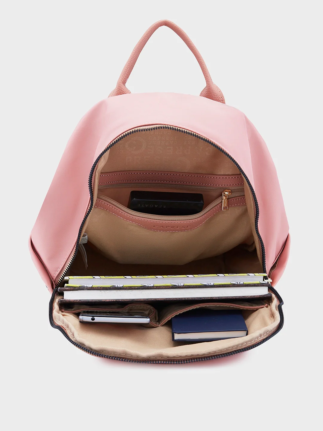 Caprese Casper Medium Pink Casual Backpack - Image 7