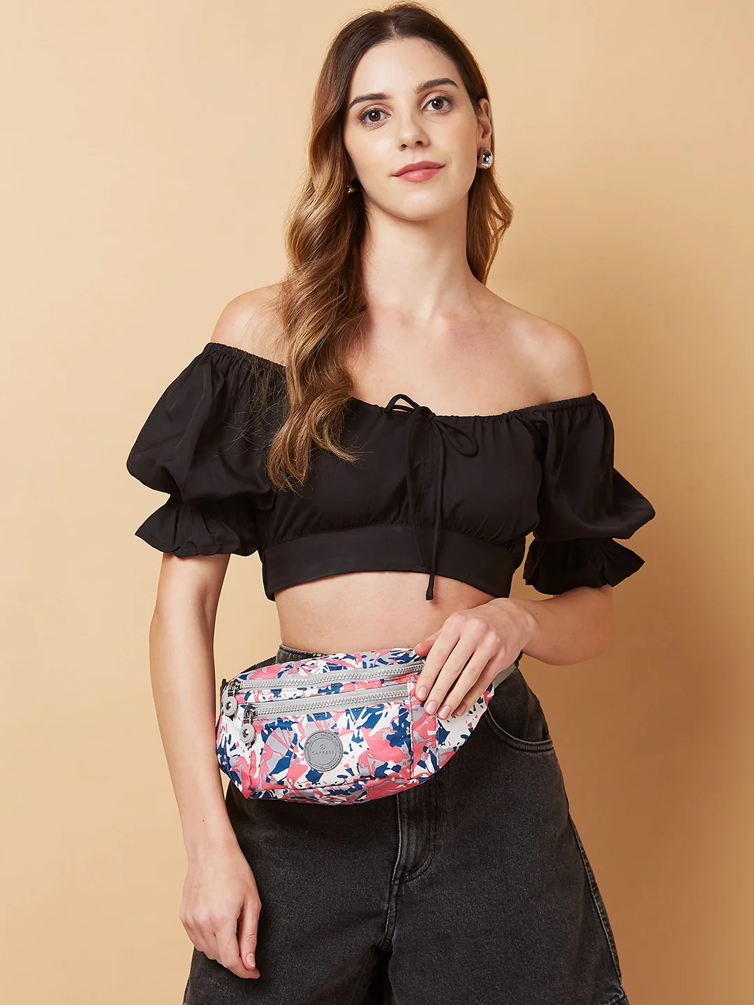 Caprese Celia Medium Peach Fanny Pack Bag - Image 5