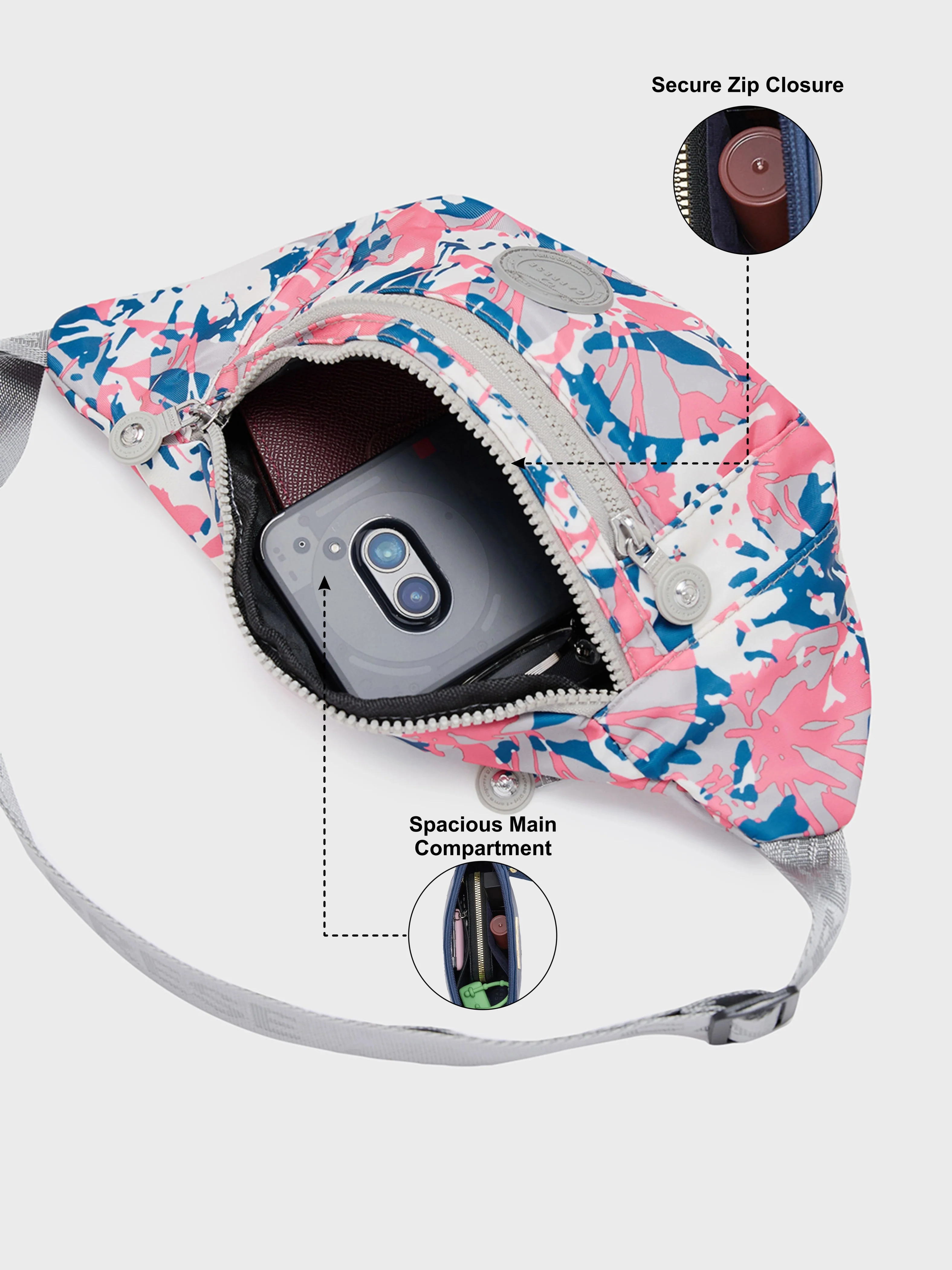 Caprese Celia Medium Peach Fanny Pack Bag - Image 7