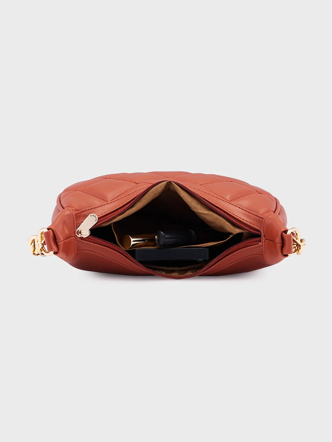 Caprese Charlot Medium Tan Baguette Bag - Image 8